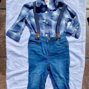 baby B’gosh Matching Set with Suspenders